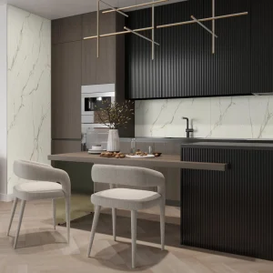 Minerálny stenový obklad Modee Stone essence Concrete Slab Pietra Santa White – Obrázok 2